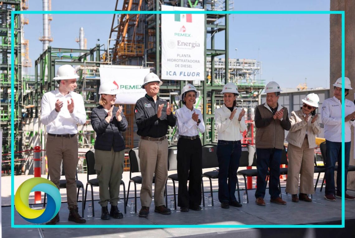 Supervisa Sheinbaum modernización de la Refinería de Tula; Pemex supera el millón de barriles diarios
