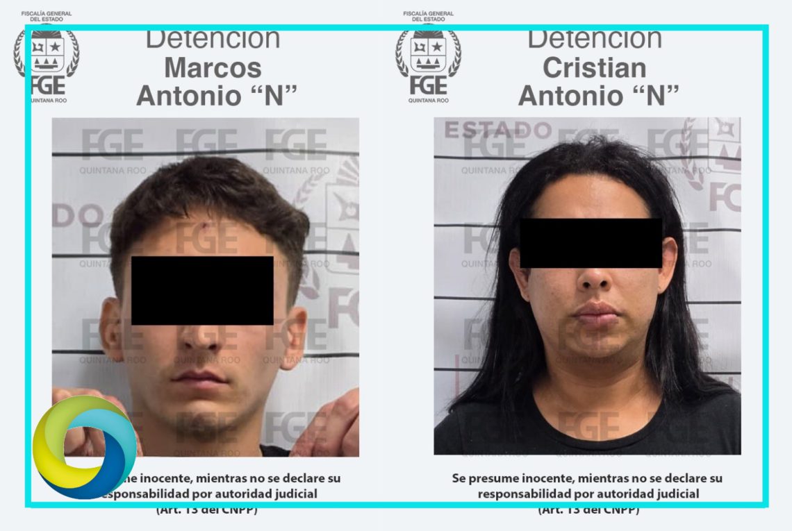 Capturan a dos sujetos que acaban de cobrar 30 mil pesos de extorsión a empresa de Playa del Carmen