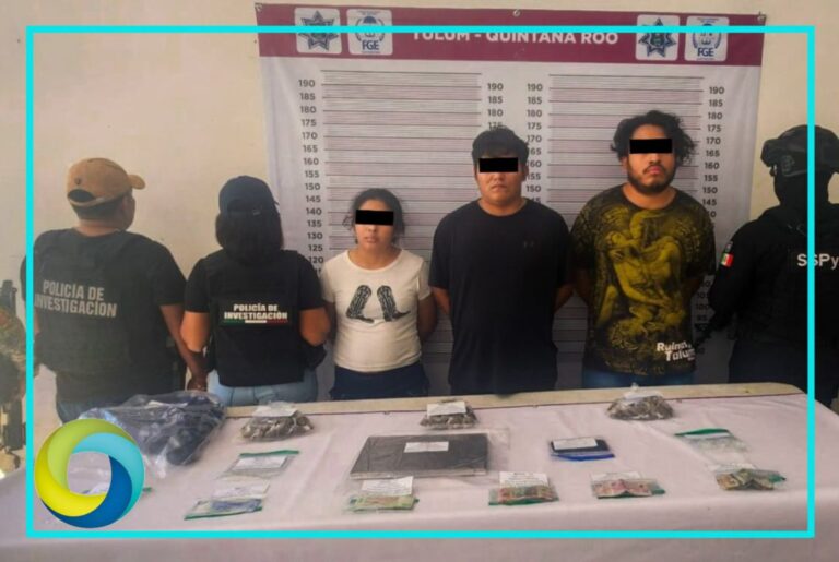Detienen a tres personas por narcomenudeo en Tulum