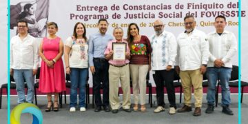 De tener con el FOVISSSTE deudas impagables, 300 personas regresan a casa, en Chetumal, sin deber un solo peso: Mara Lezama