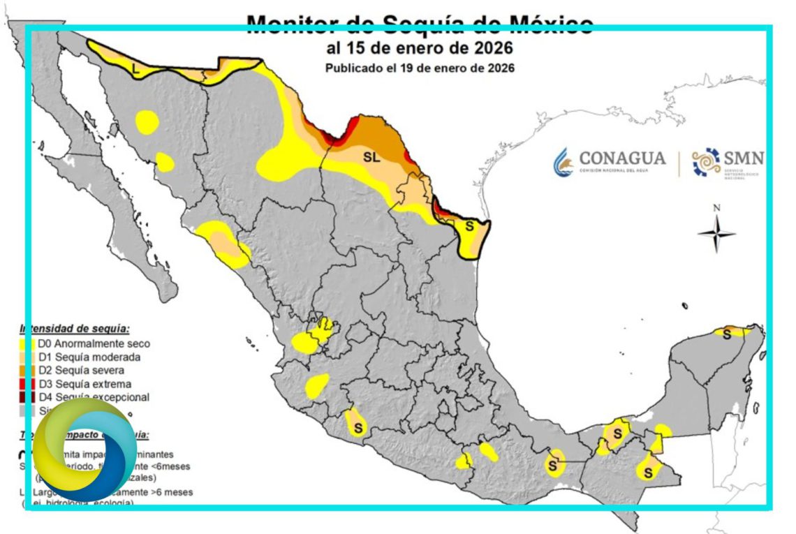 México vence a la sequía en 2026; solo el 7% del país está afectado