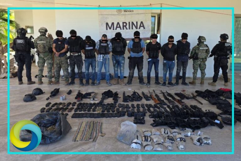 Detienen a 9 personas y aseguran armamento en Sinaloa