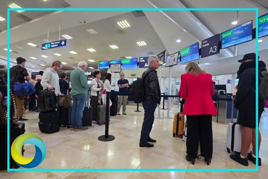 Canceladas, 32 operaciones en el aeropuerto de Cancún, por tormentas invernales