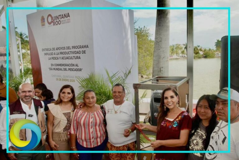 Mara Lezama conmemora el Día del Pescador con productores de Bacalar, Othón P. Blanco, Felipe Carrillo Puerto y Tulum
