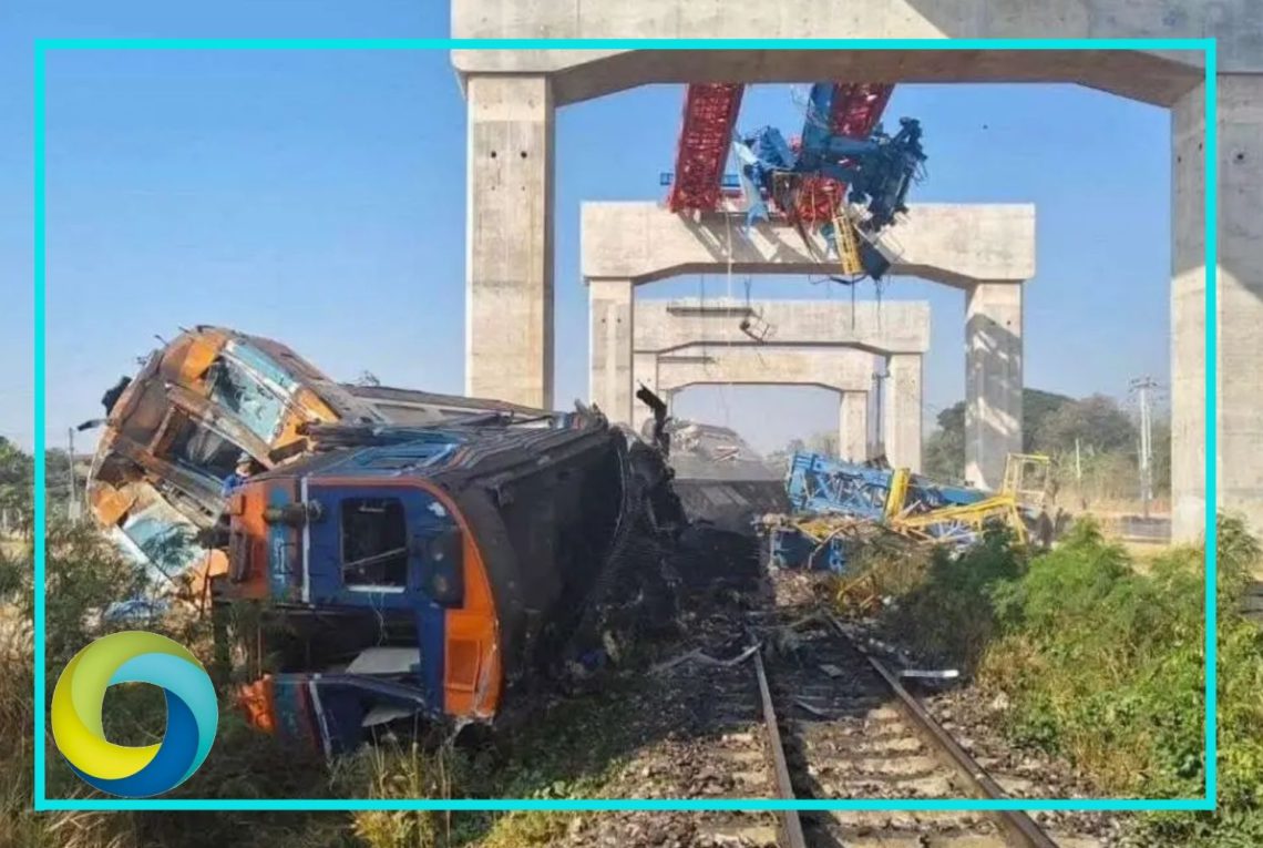 Caída de grúa sobre tren en Tailandia deja al menos 32 muertos y 60 heridos