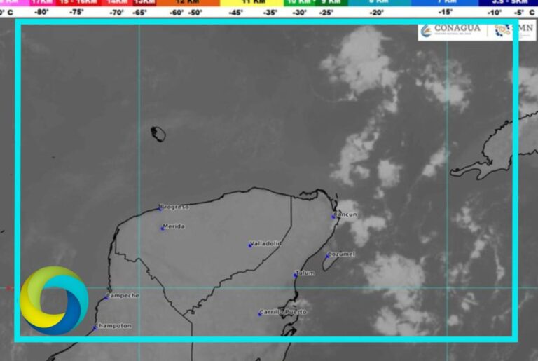 Pronostican lluvias aisladas en zonas de Q. Roo para el inicio de semana