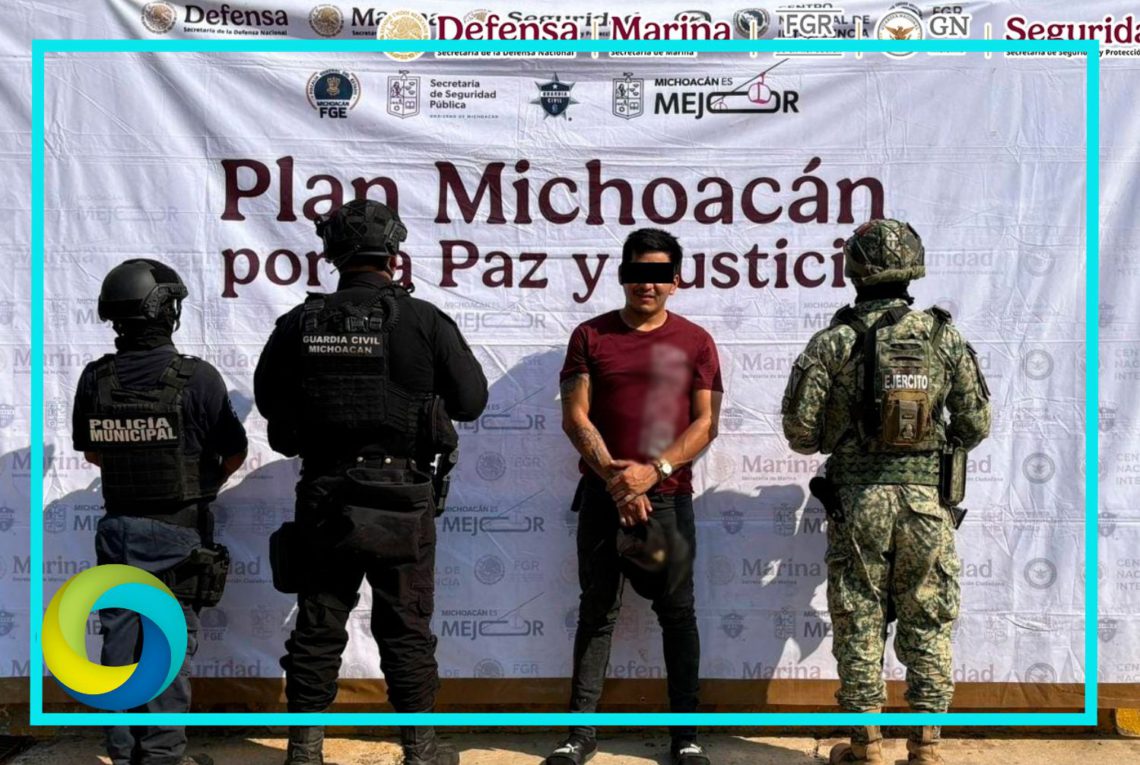 Detienen a 12 sujetos, aseguran arma y vehículos e inhabilitan una toma clandestina en Michoacán