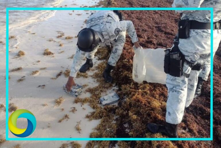 Recalan 11 kilos de cocaína cerca de Playacar