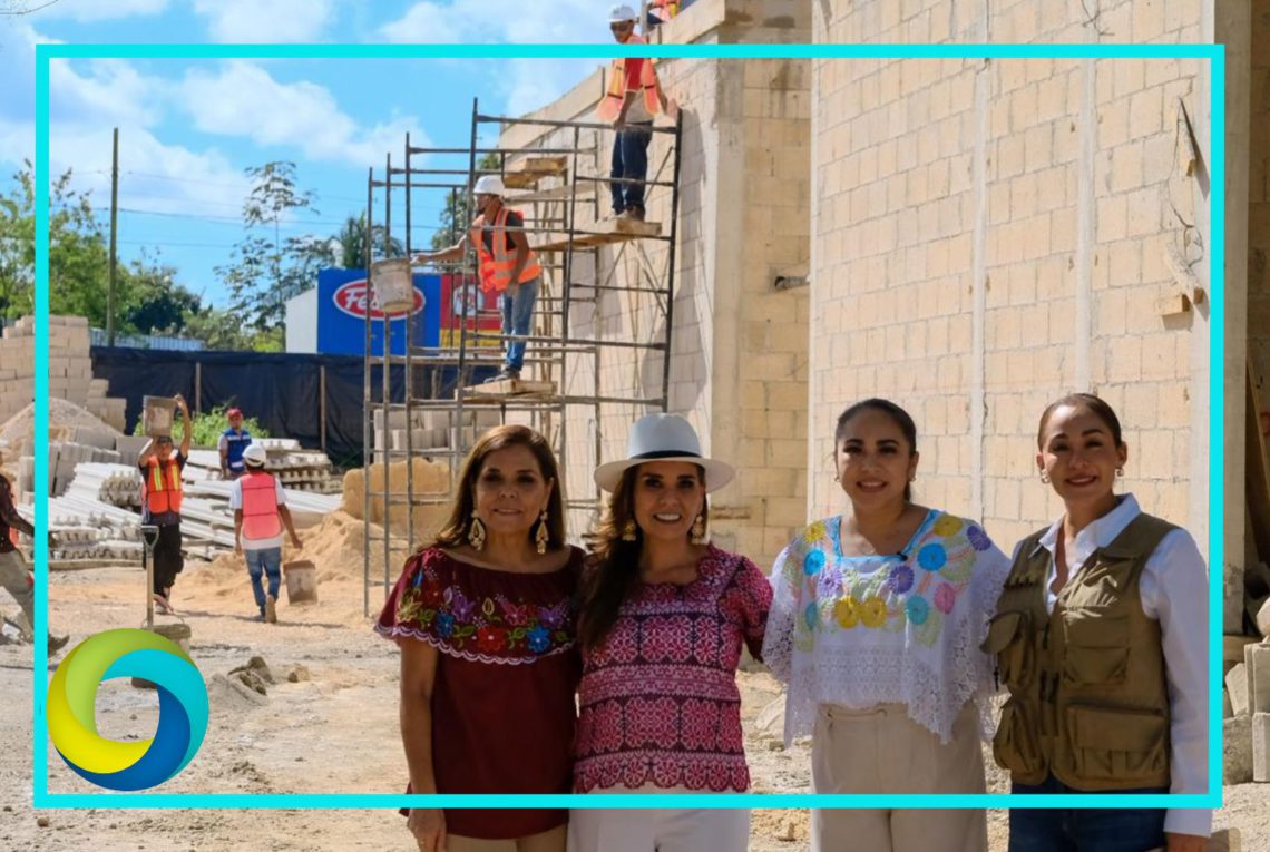 Avanza más del 50% el Mercado Ejidal Municipal de FCP; estará listo a finales de mes: Mara Lezama