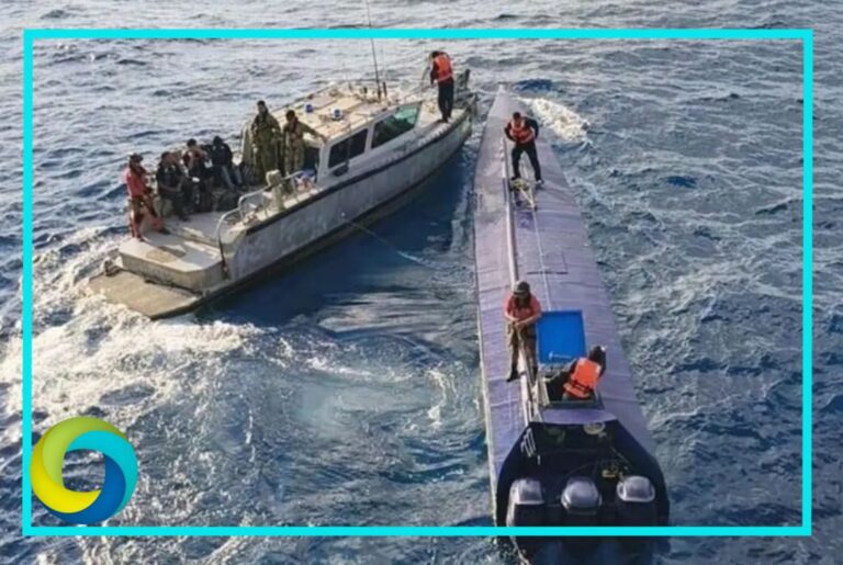 Marina intercepta “semisumergible” con 4 toneladas de cocaína en Colima
