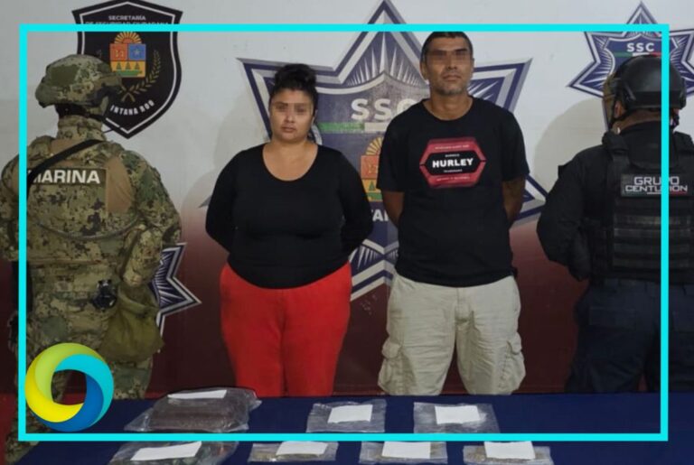 Cae pareja por delitos contra la salud en Cancún