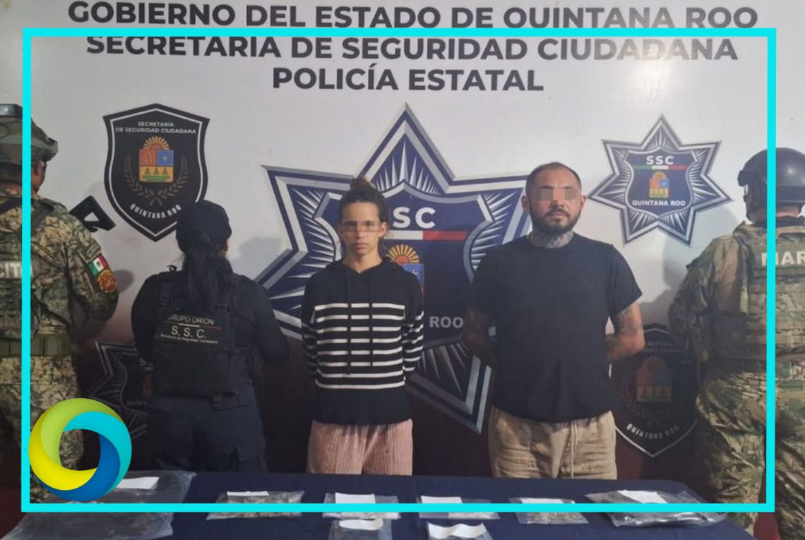 Cae pareja de narcomenudistas en Cancún