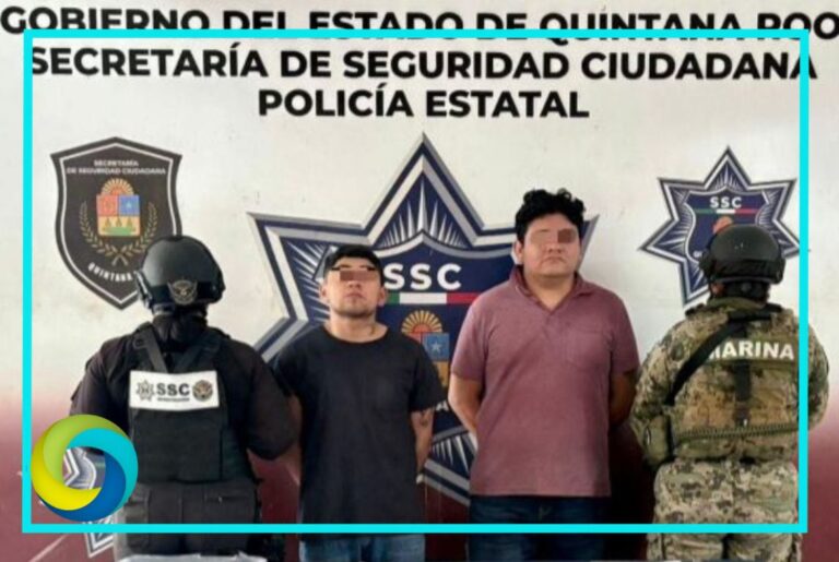 Detienen a dos sujetos en posesión de varias dosis de droga en Cancún