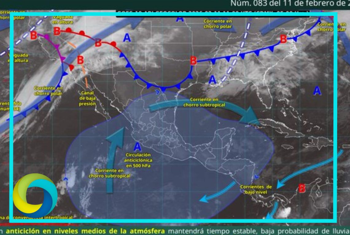 Pronostican lluvias aisladas y temperaturas máximas de 30 a 35 grados para Q. Roo